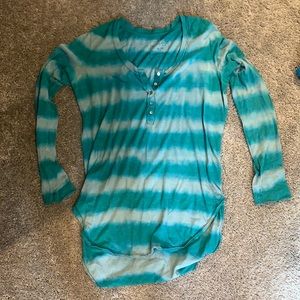 Free People long sleeve tie dye tee